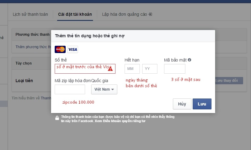 AccChip hướng dẫn cách làm thẻ visa chạy quảng cáo Facebook