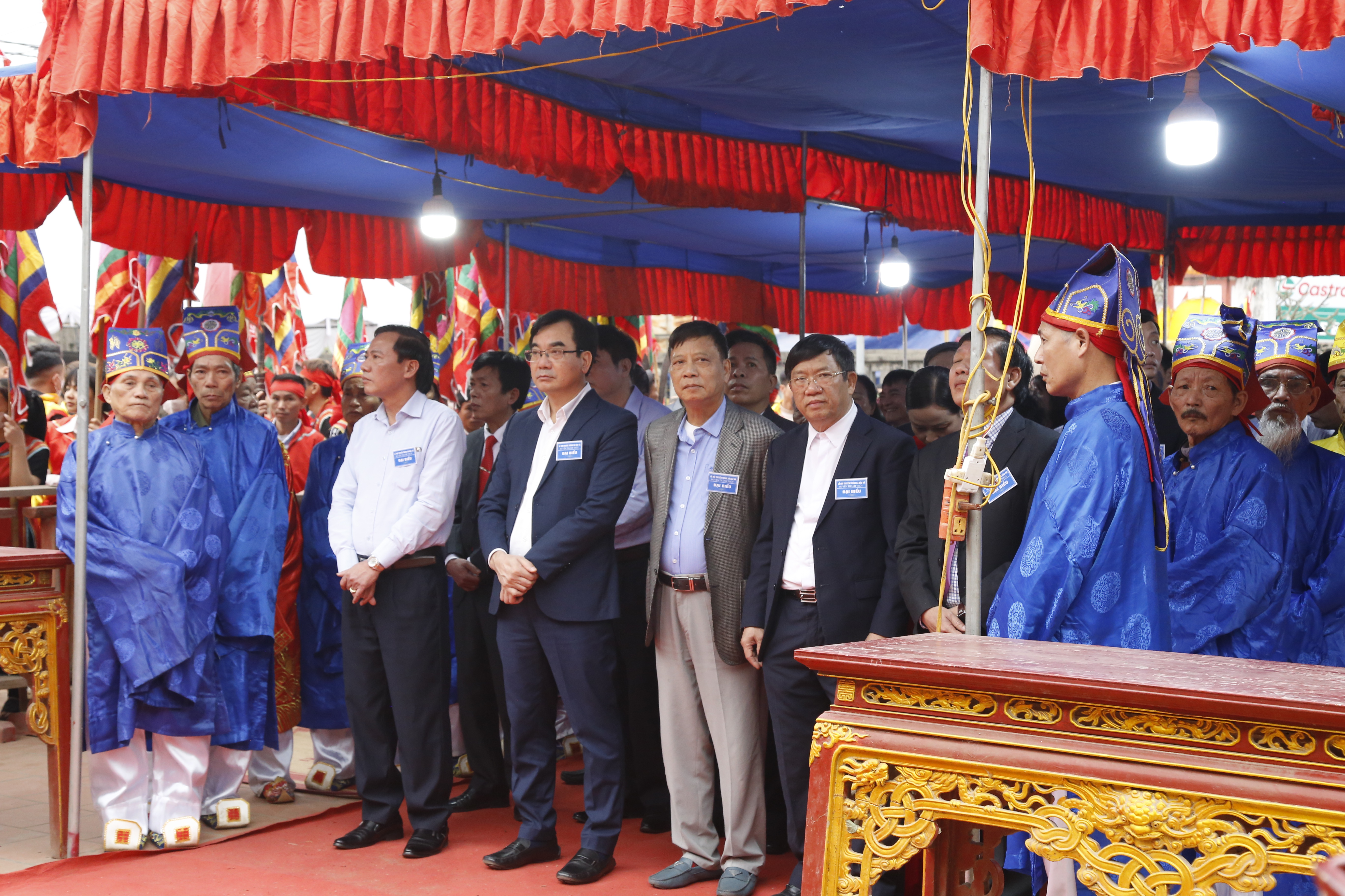 Celebrating the elephant procession festival at Dao Xa commune, Thanh Thuy district