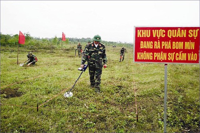 Nâng chế độ bồi dưỡng với người trực tiếp khảo sát, rà phá bom, mìn, vật nổ sau chiến tranh