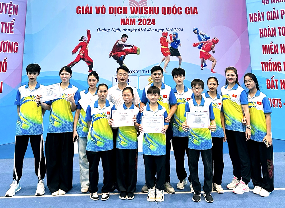 Phú Thọ giành 5 huy chương tại Giải Vô địch Wushu Quốc gia