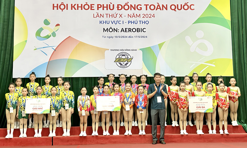 Phú Thọ giành 9 HCV môn thi Aerobic tại Hội khỏe Phù Đổng toàn quốc lần thứ X - Khu vực I