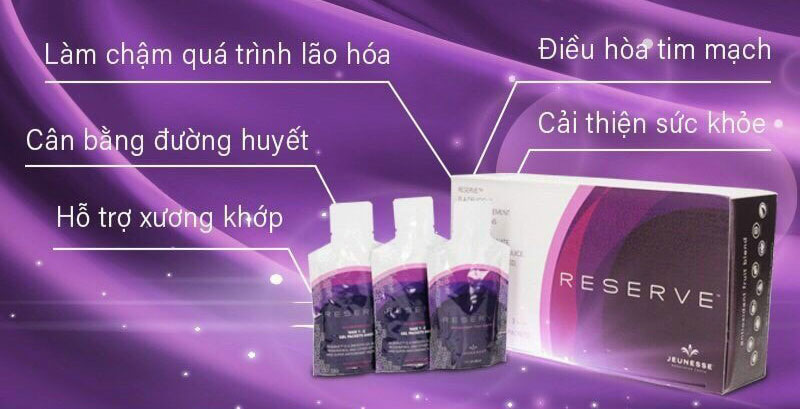 Reserve của Jeunesse bổ sung chất chống oxy hóa để cơ thể hướng tới trẻ khỏe đẹp