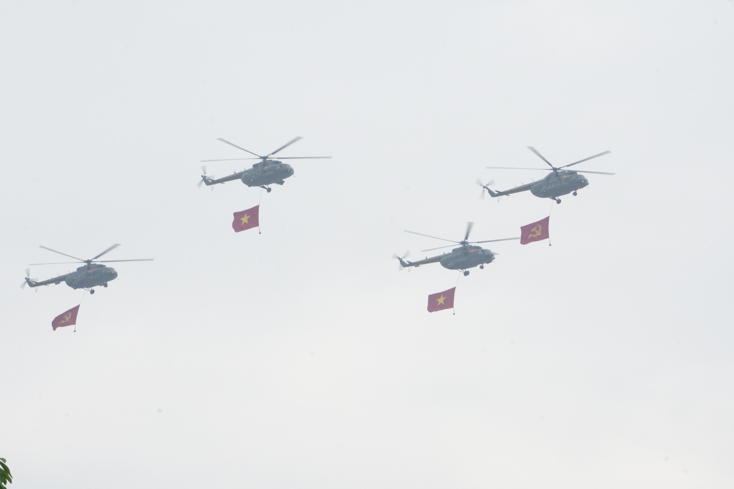 Heroic military march and parade on the streets of Dien Bien Phu city