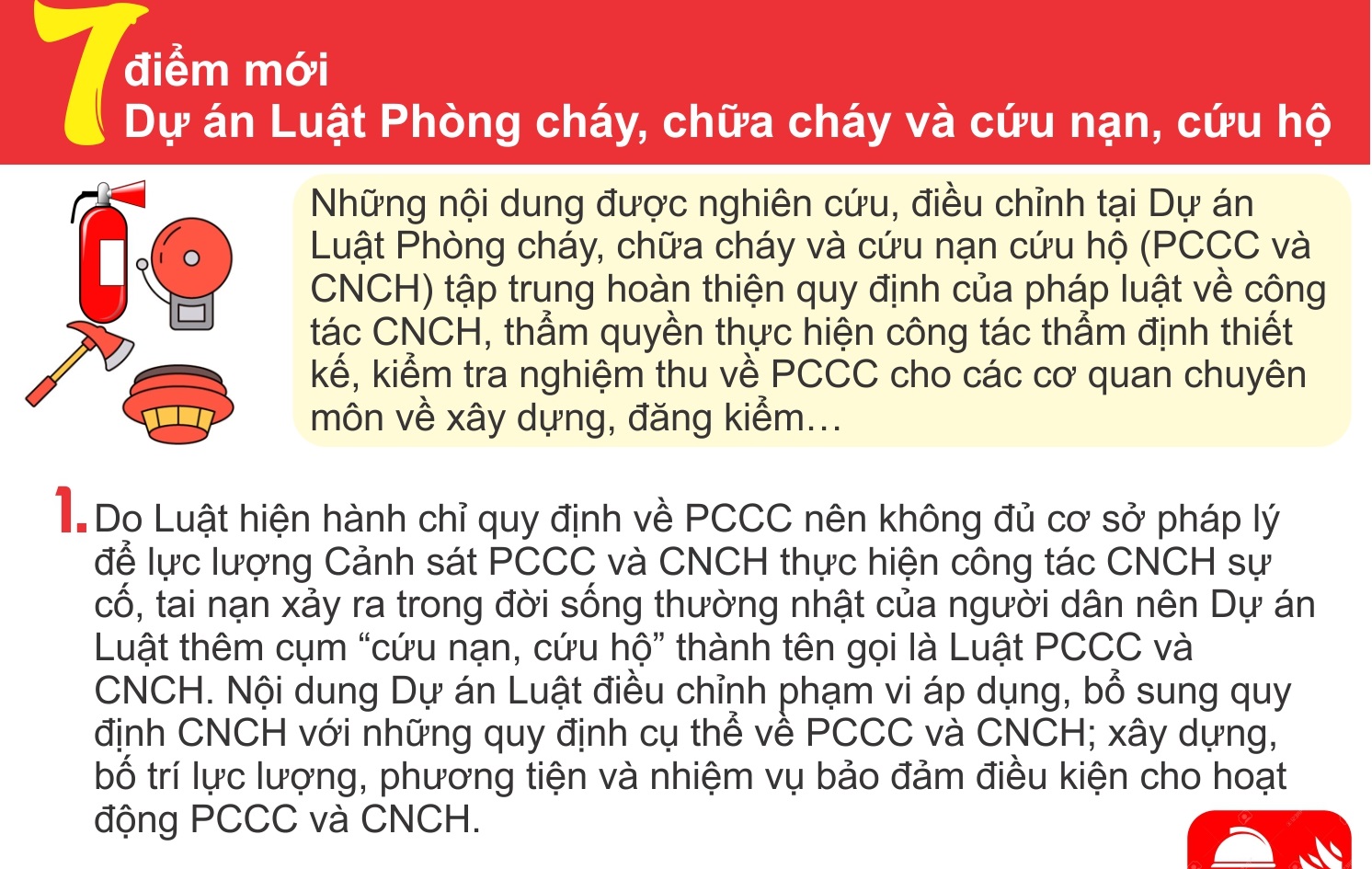 7 điểm mới Dự án Luật Phòng cháy, chữa cháy và cứu nạn, cứu hộ