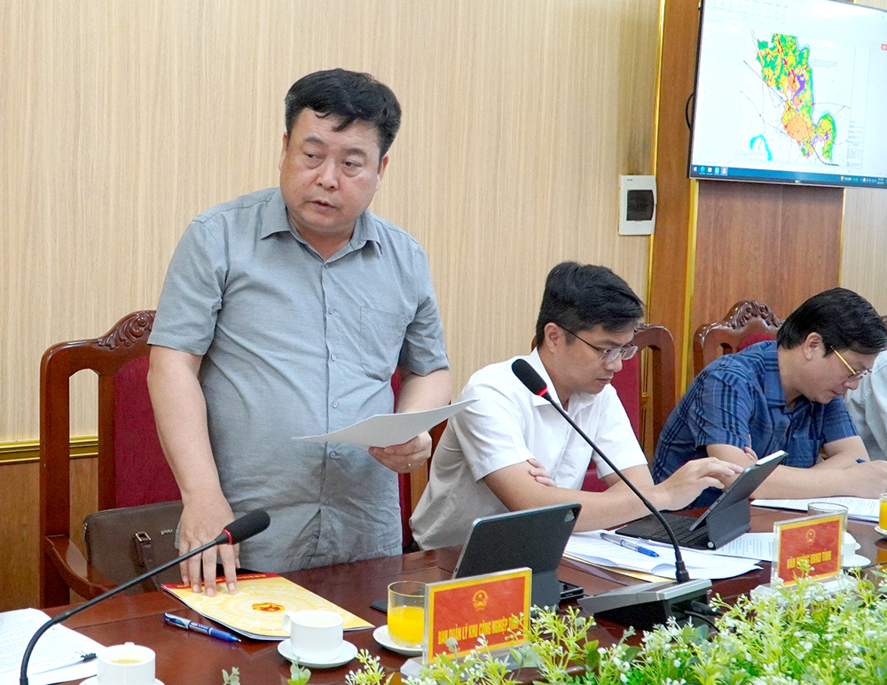 Inspection of the progress of investment projects on the construction and infrastructure business of industrial zones and clusters in Phu Ninh district