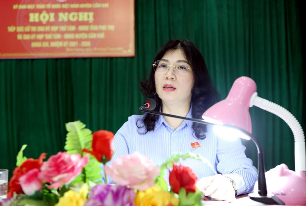 Tiếp xúc cử tri tại huyện Cẩm Khê