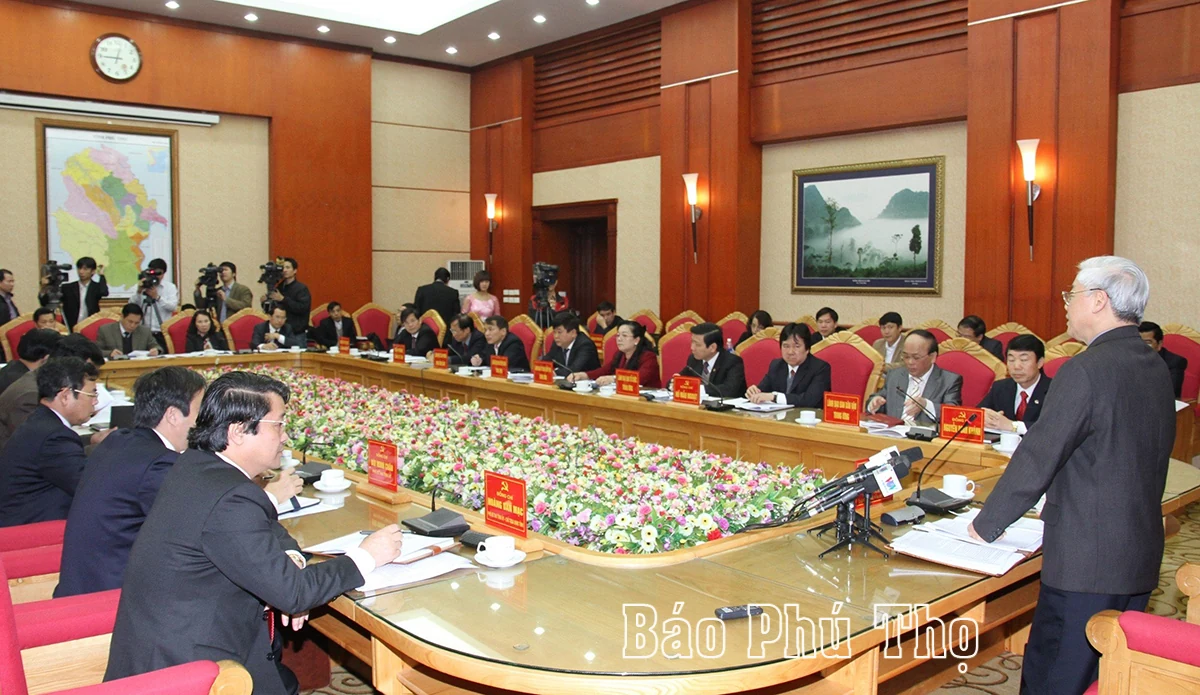 Lời huấn thị về công tác xây dựng Đảng của Tổng Bí thư Nguyễn Phú Trọng trong những lần về thăm, làm việc tại Phú Thọ