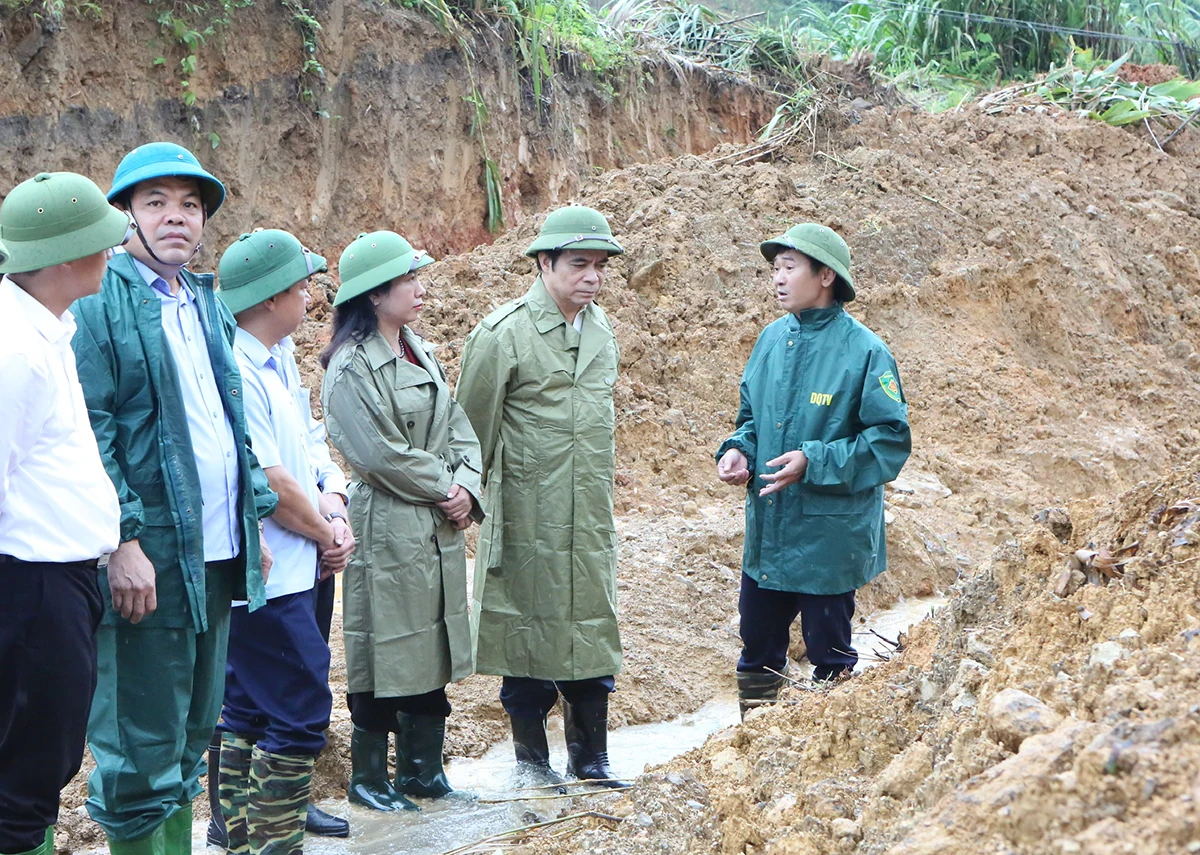 Kiểm tra công tác phòng, chống thiên tai và tình hình sản xuất nông nghiệp tại Yên Lập