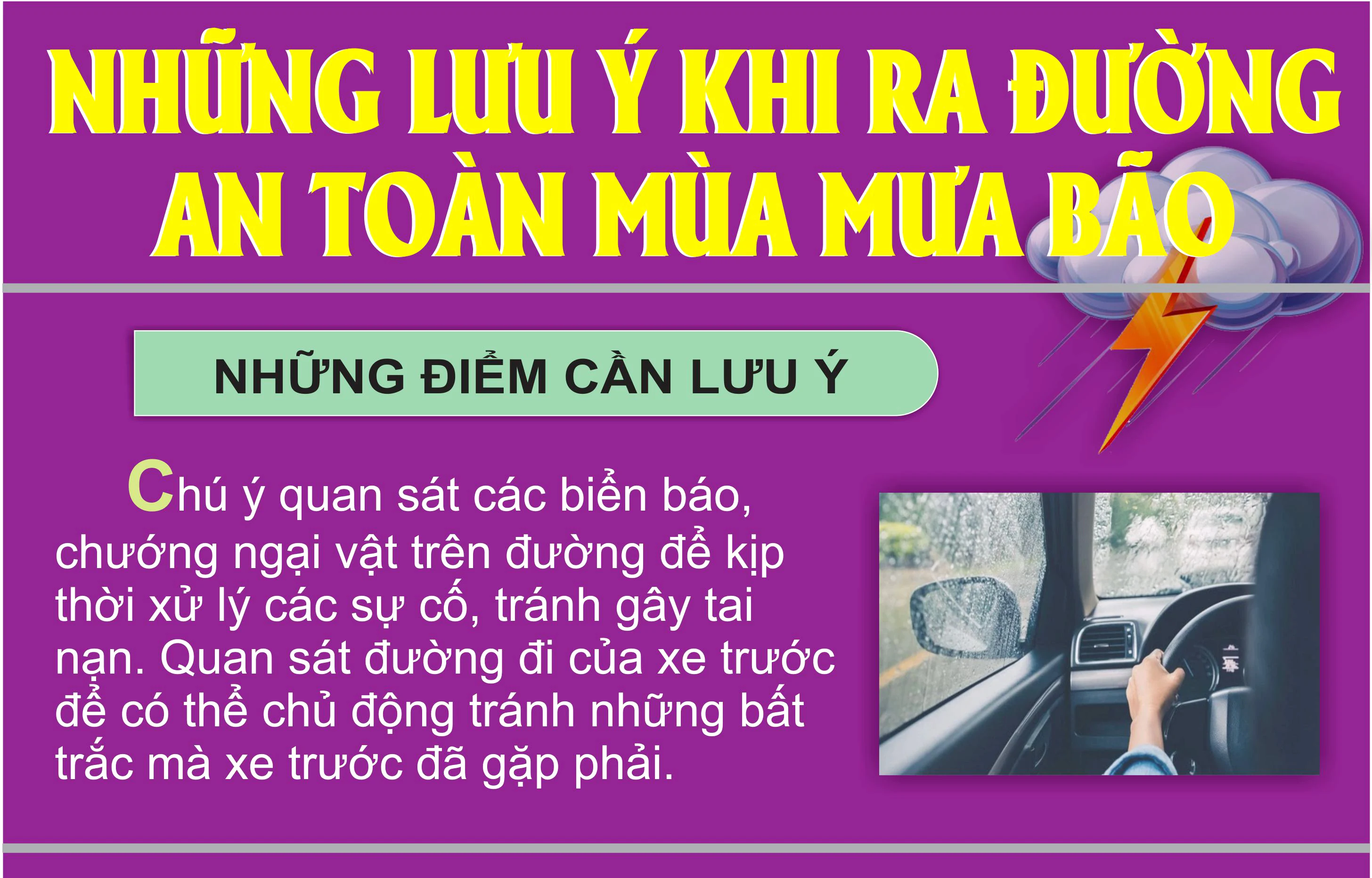 Những lưu ý khi ra đường an toàn mùa mưa bão