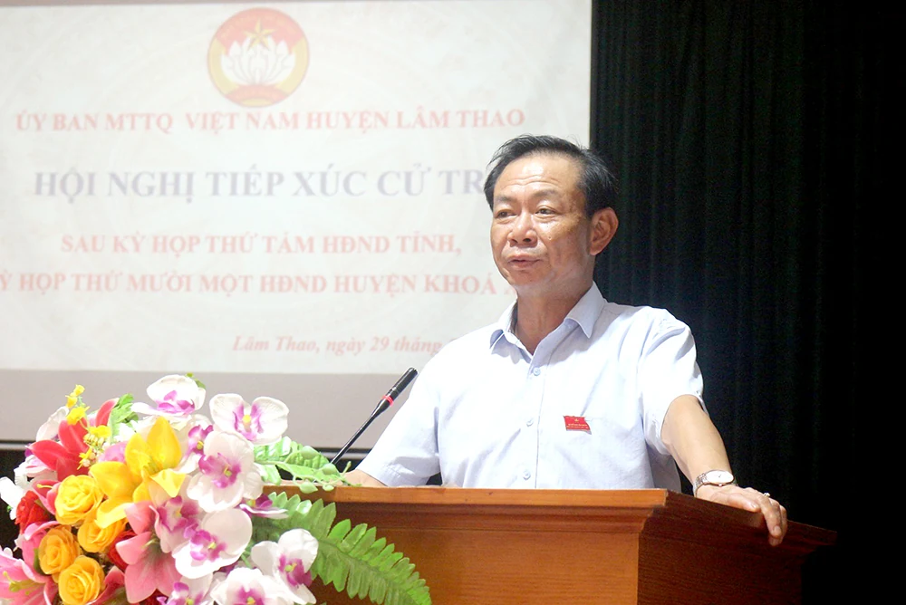 Tiếp xúc cử tri sau Kỳ họp thứ Tám- HĐND tỉnh khoá XIX