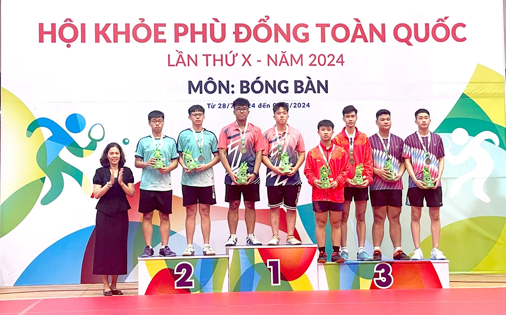 Bóng bàn Phú Thọ xếp Nhì toàn đoàn tại HKPĐ toàn quốc lần thứ X