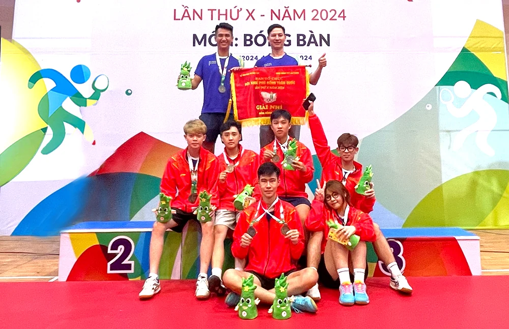Bóng bàn Phú Thọ xếp Nhì toàn đoàn tại HKPĐ toàn quốc lần thứ X