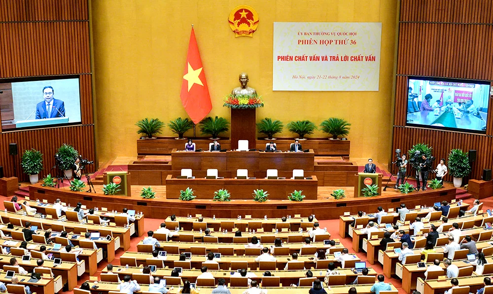 Phiên chất vấn và trả lời chất vấn tại Phiên họp thứ 36 của Ủy ban Thường vụ Quốc hội thành công tốt đẹp