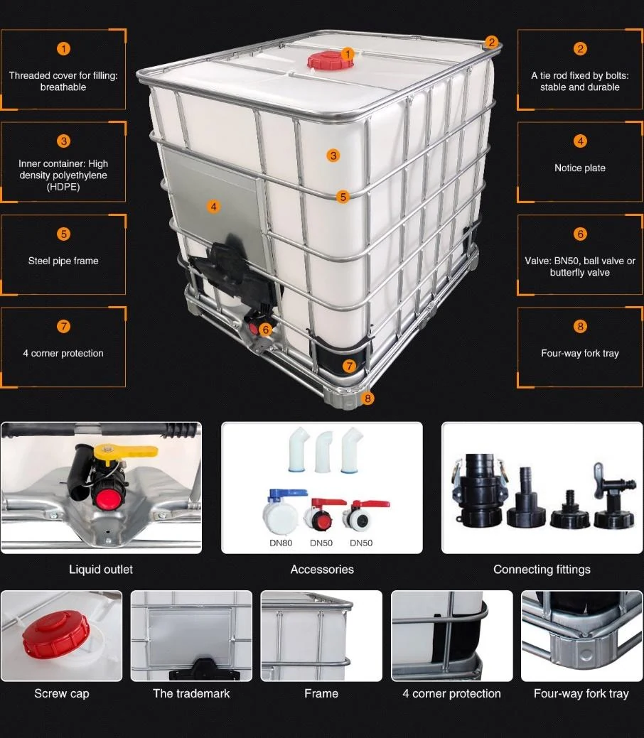 Sản phẩm IBC Tank 1000L – Giải pháp lưu trữ vận chuyển chất lỏng an toàn, tiết kiệm, hiệu quả.