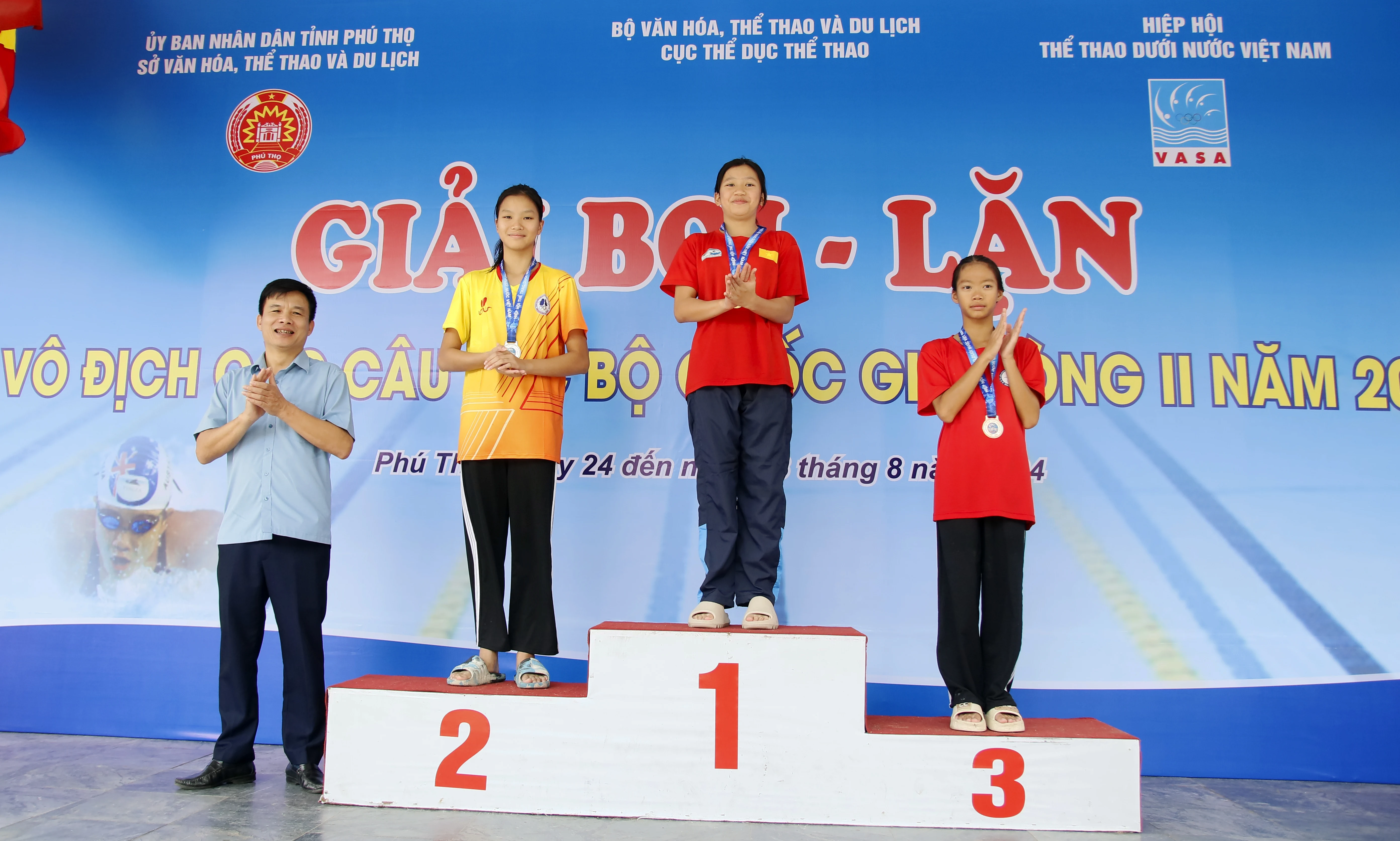 Phu Tho wins 7 gold medals at the National Swimming-Diving Club Championship