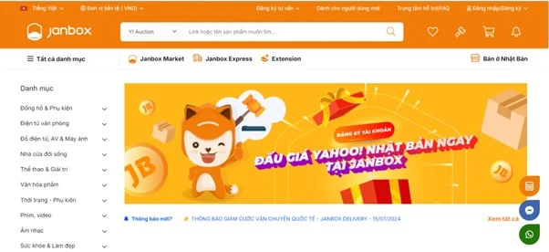 Janbox - Chuyên dịch vụ đấu giá Yahoo Auction Nhật đơn giản, tiết kiệm