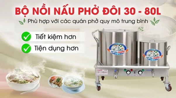 Tư vấn chọn mua nồi nấu phở đôi bằng điện chính hãng, giá tốt