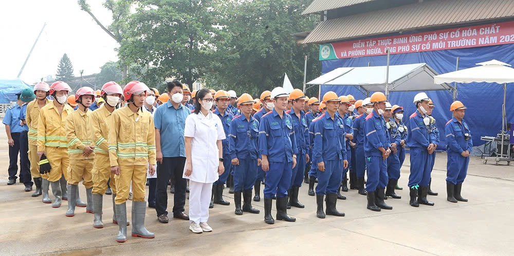 Diễn tập thực binh ứng phó sự cố hóa chất và phòng ngừa, ứng phó sự cố môi trường năm 2024