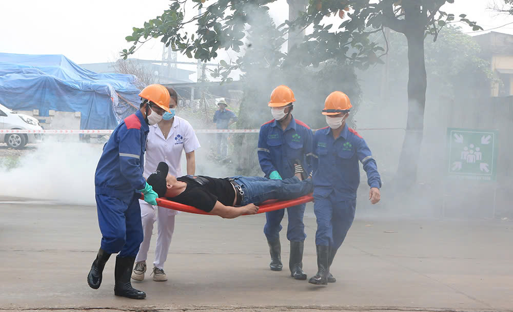 Diễn tập thực binh ứng phó sự cố hóa chất và phòng ngừa, ứng phó sự cố môi trường năm 2024