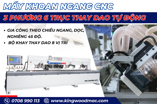 Đơn vị cung cấp máy khoan CNC chất lượng, giá tốt KINGWOODMAC