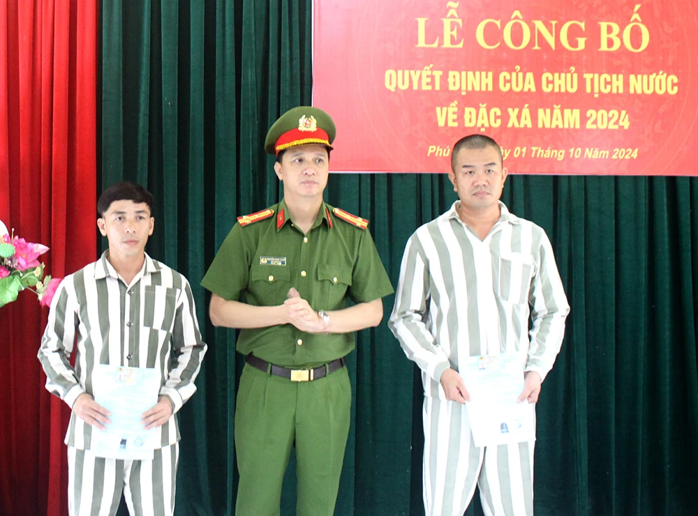Công an tỉnh tổ chức Lễ công bố Quyết định đặc xá của Chủ tịch nước năm 2024