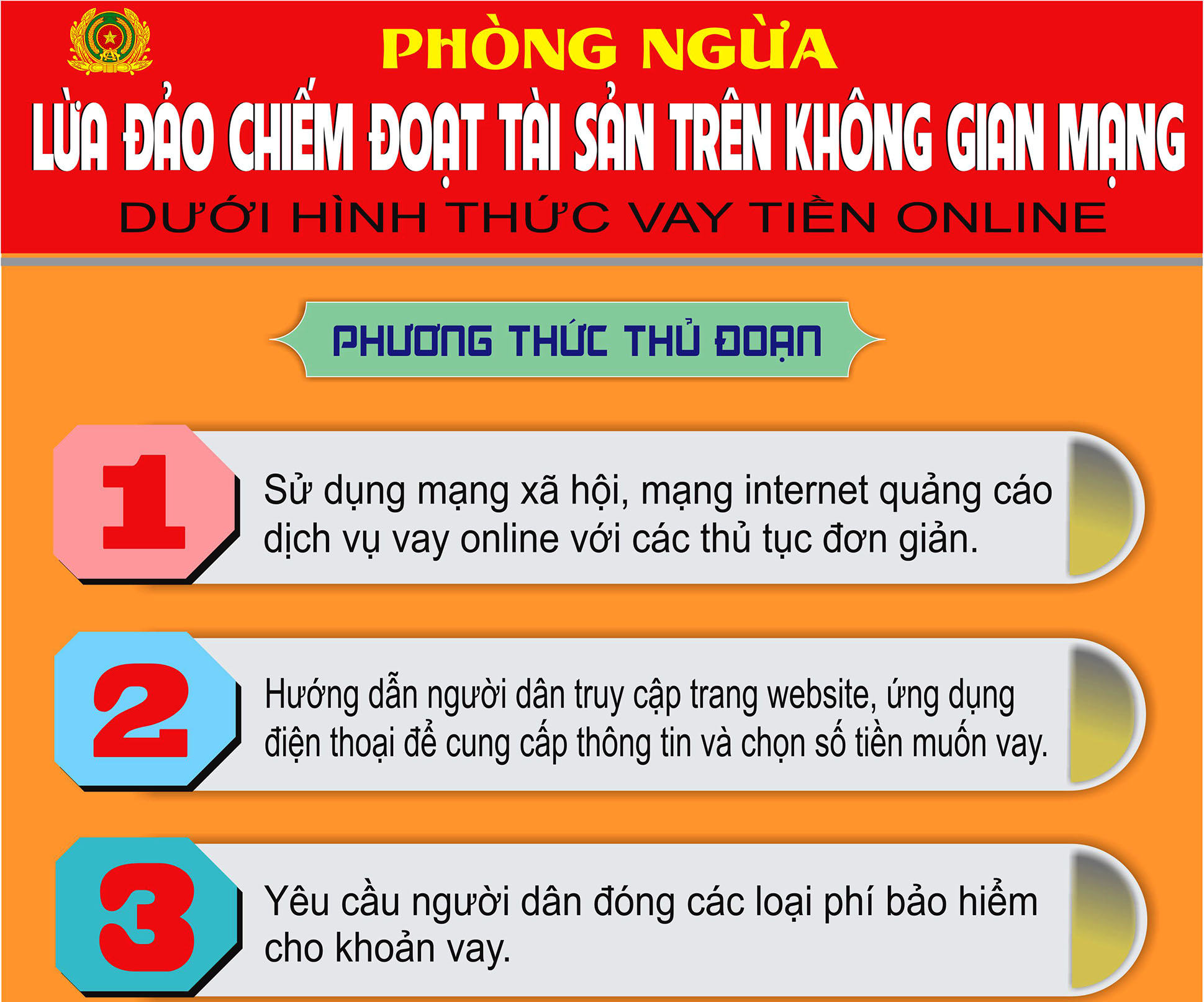 Phòng ngừa lừa đảo chiếm đoạt tài sản trên không gian mạng dưới hình thức vay tiền online