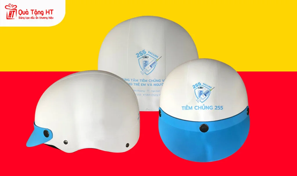 Nón bảo hiểm in logo nhà thuốc theo yêu cầu