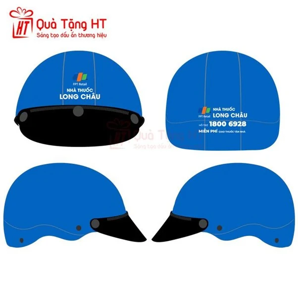 Nón bảo hiểm in logo nhà thuốc theo yêu cầu