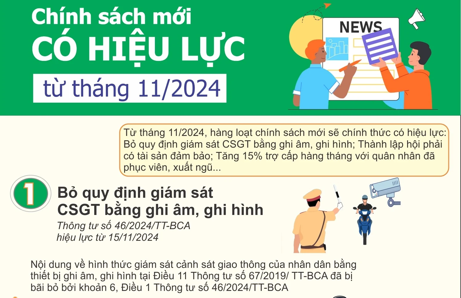 Chính sách mới có hiệu lực từ tháng 11/2024