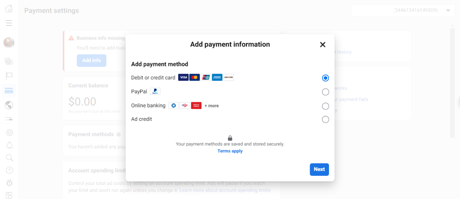 AccChip chia sẻ cách thanh toán quảng cáo trên Facebook