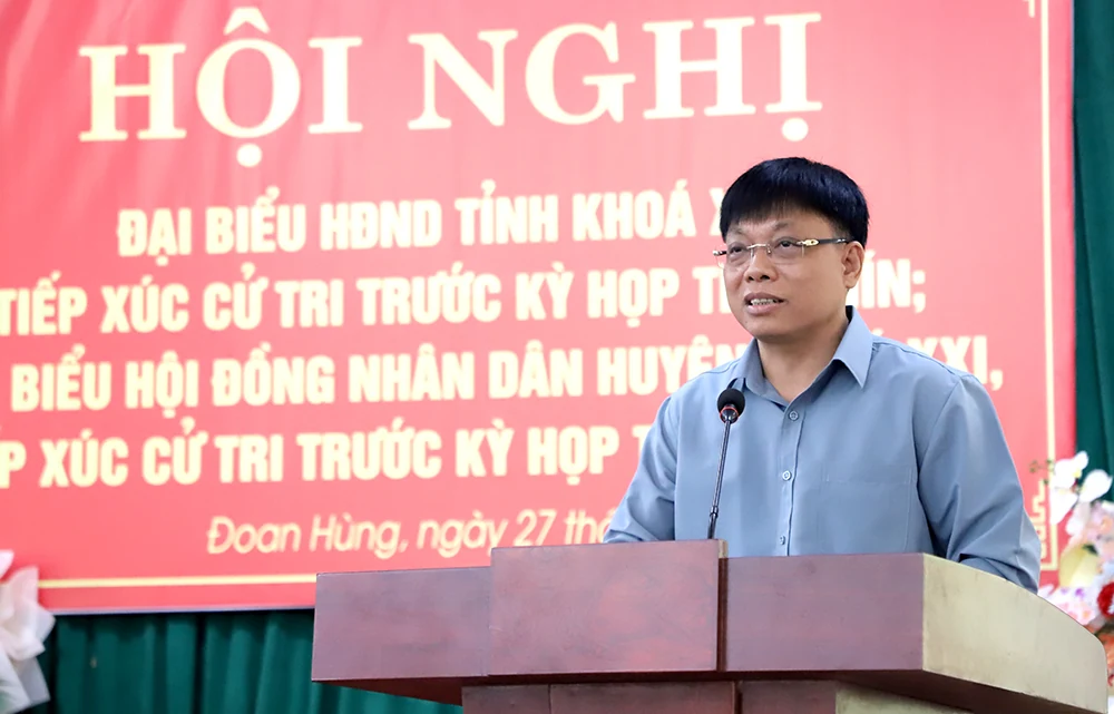 Đại biểu HĐND tỉnh tiếp xúc cử tri tại huyện Đoan Hùng