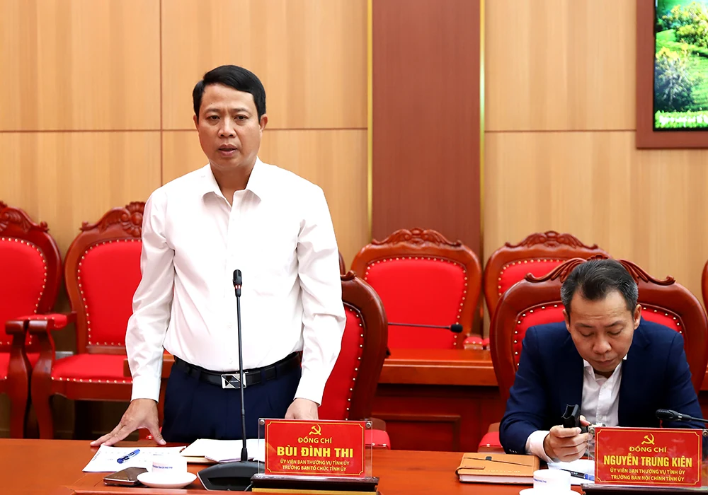 Giao ban các ban xây dựng Đảng và Văn phòng Tỉnh ủy