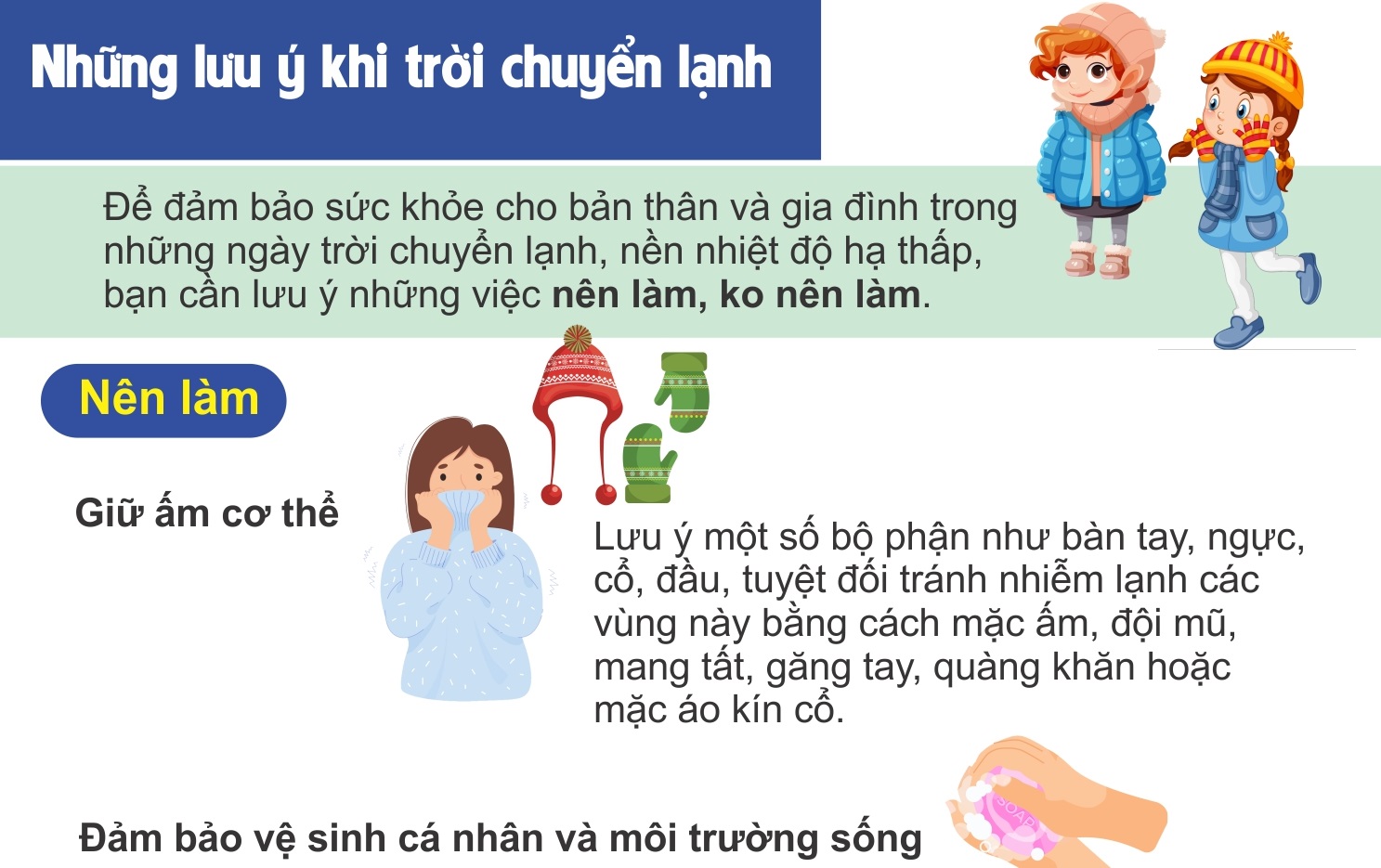 Những lưu ý khi trời chuyển lạnh