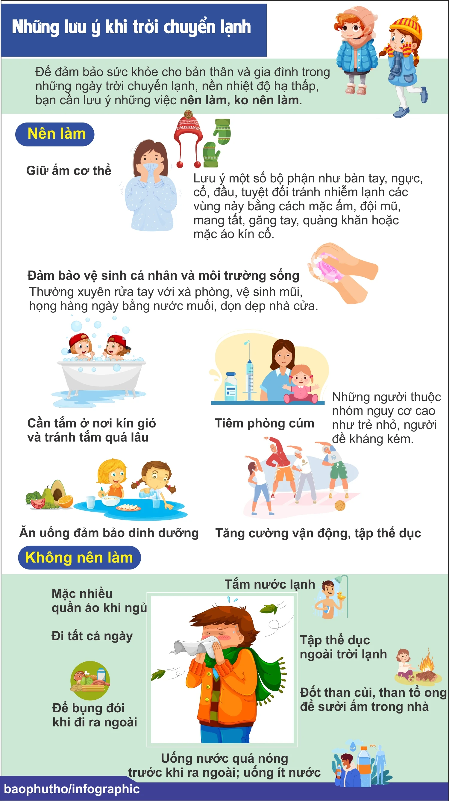 Những lưu ý khi trời chuyển lạnh