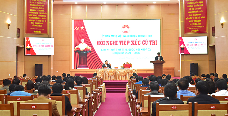 Tiếp xúc cử tri sau Kỳ họp thứ Tám, Quốc hội khóa XV tại Thanh Thủy