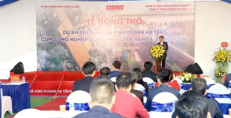 Động thổ Dự án “Xây dựng và kinh doanh hạ tầng Cụm công nghiệp Đồng Phì”