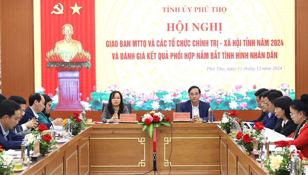 Giao ban Mặt trận Tổ quốc và các tổ chức chính trị- xã hội tỉnh năm 2024