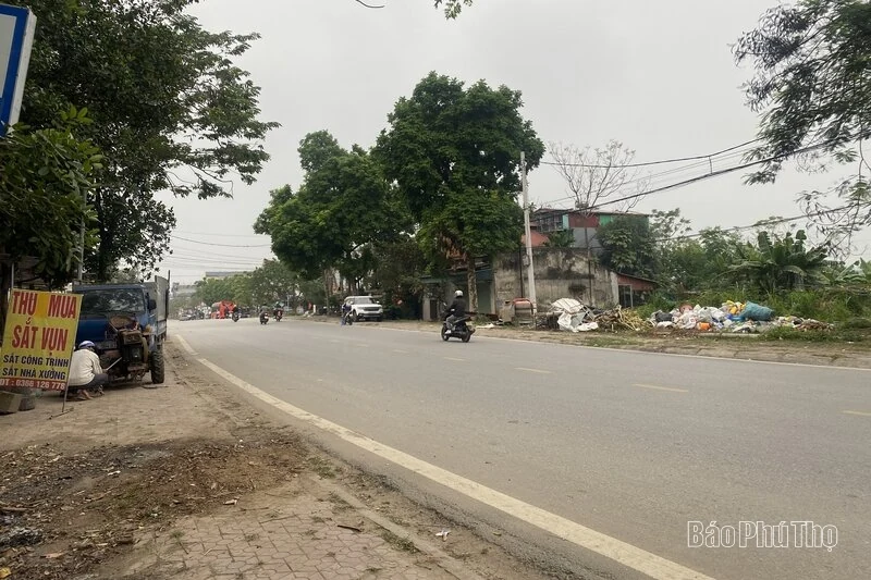 Bãi tập kết phế liệu tự phát ven Quốc lộ 32C
