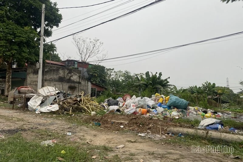 Bãi tập kết phế liệu tự phát ven Quốc lộ 32C