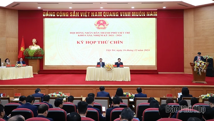 Kỳ họp thứ Chín, HĐND thành phố Việt Trì khóa XXI, nhiệm kỳ 2021 - 2026