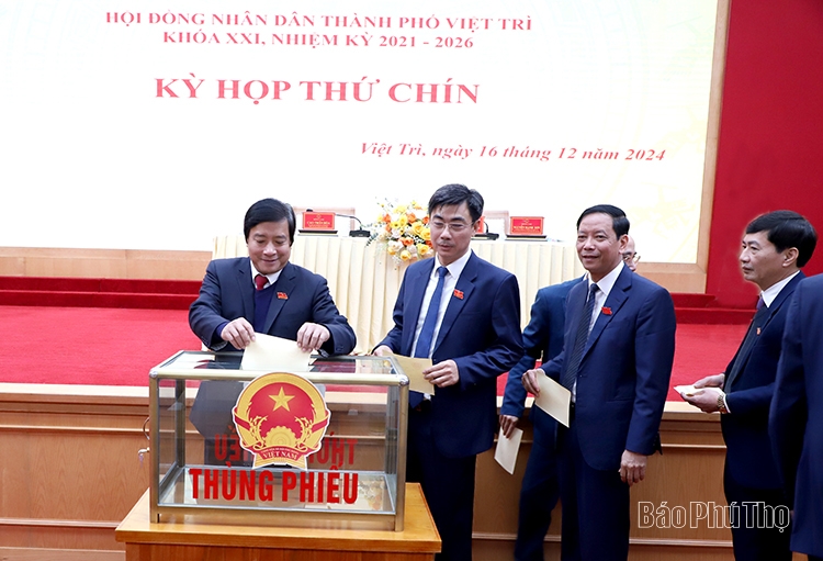 Kỳ họp thứ Chín, HĐND thành phố Việt Trì khóa XXI, nhiệm kỳ 2021 - 2026