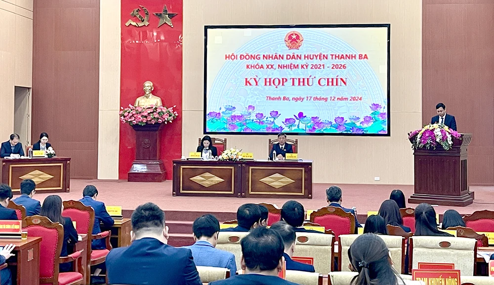 Kỳ họp thứ Chín, HĐND huyện Thanh Ba khóa XX