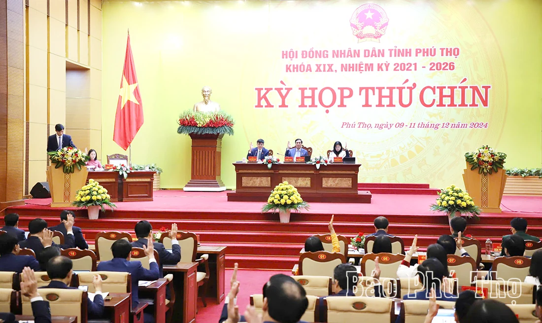 38 Nghị quyết Kỳ họp thứ Chín, HĐND tỉnh khóa XIX