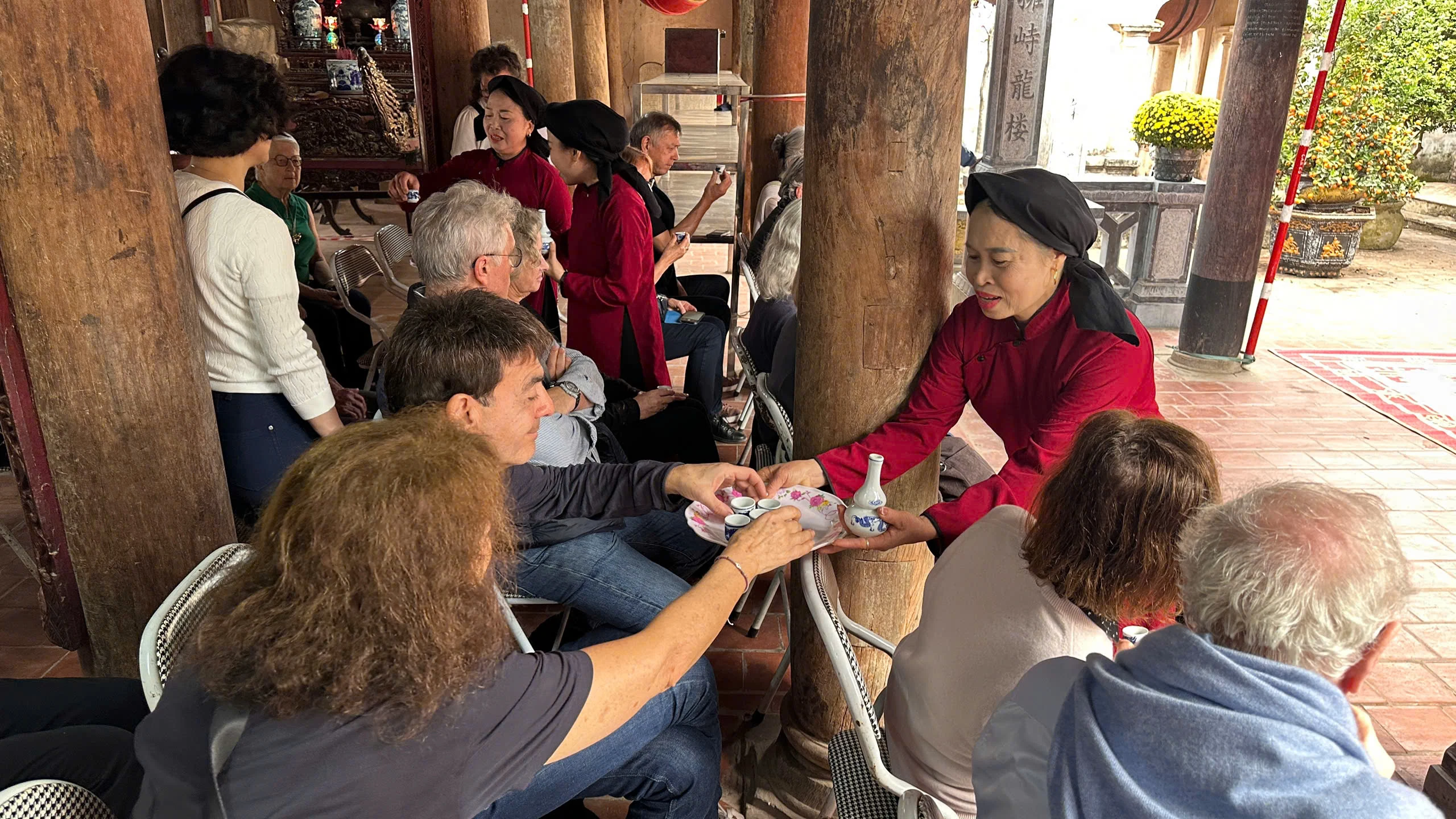 International visitors enjoy exploring tourism in Hung Lo ancient village