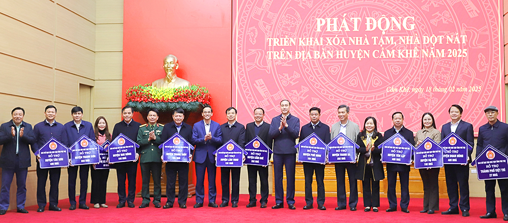 Phát động triển khai xóa nhà tạm, nhà dột nát trên địa bàn huyện Cẩm Khê năm 2025