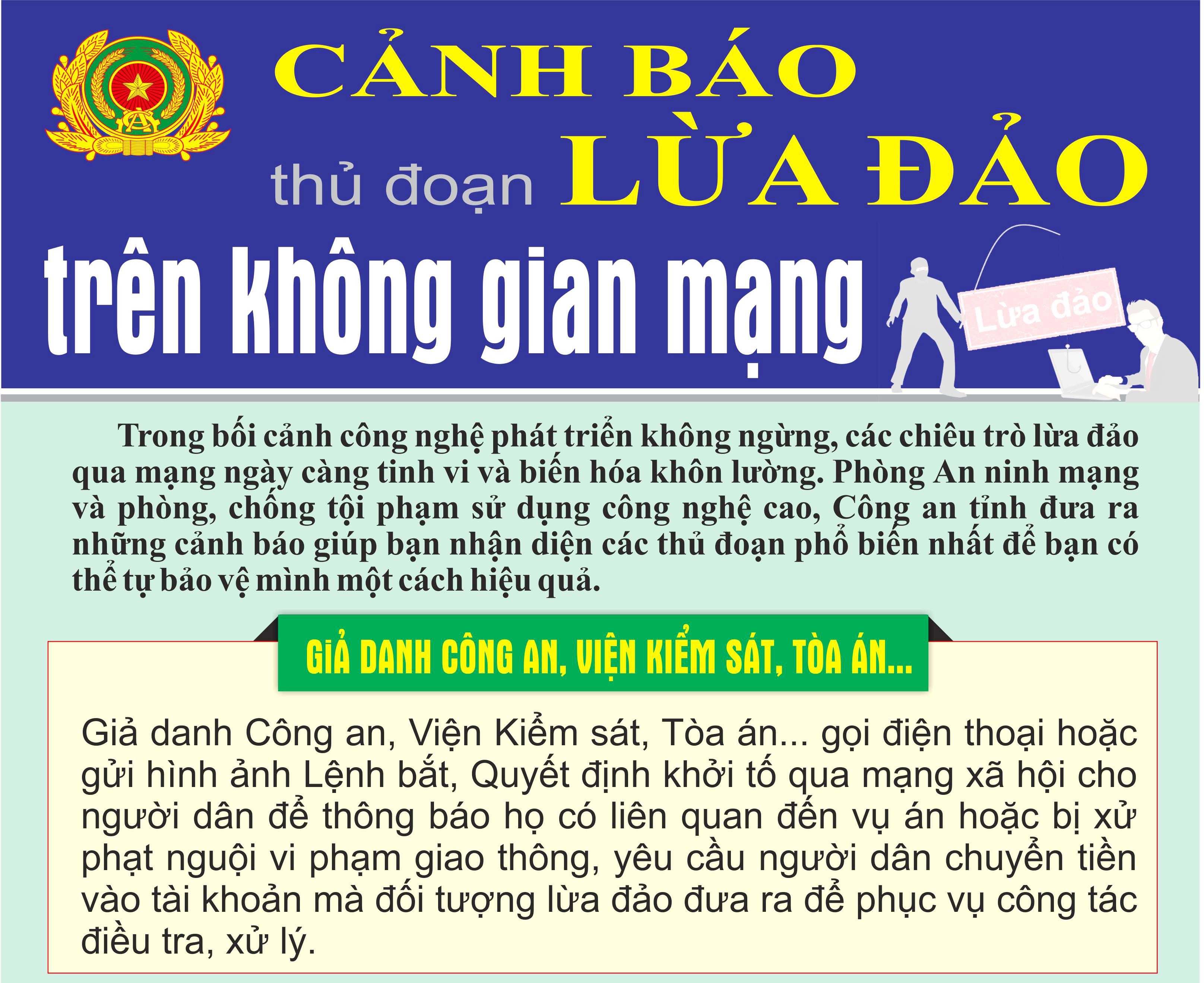 Cảnh báo thủ đoạn lừa đảo trên không gian mạng