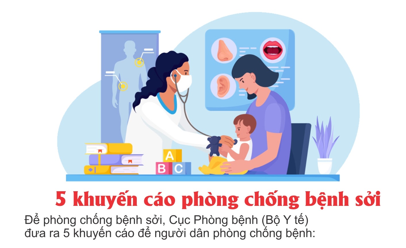 5 khuyến cáo phòng chống bệnh sởi