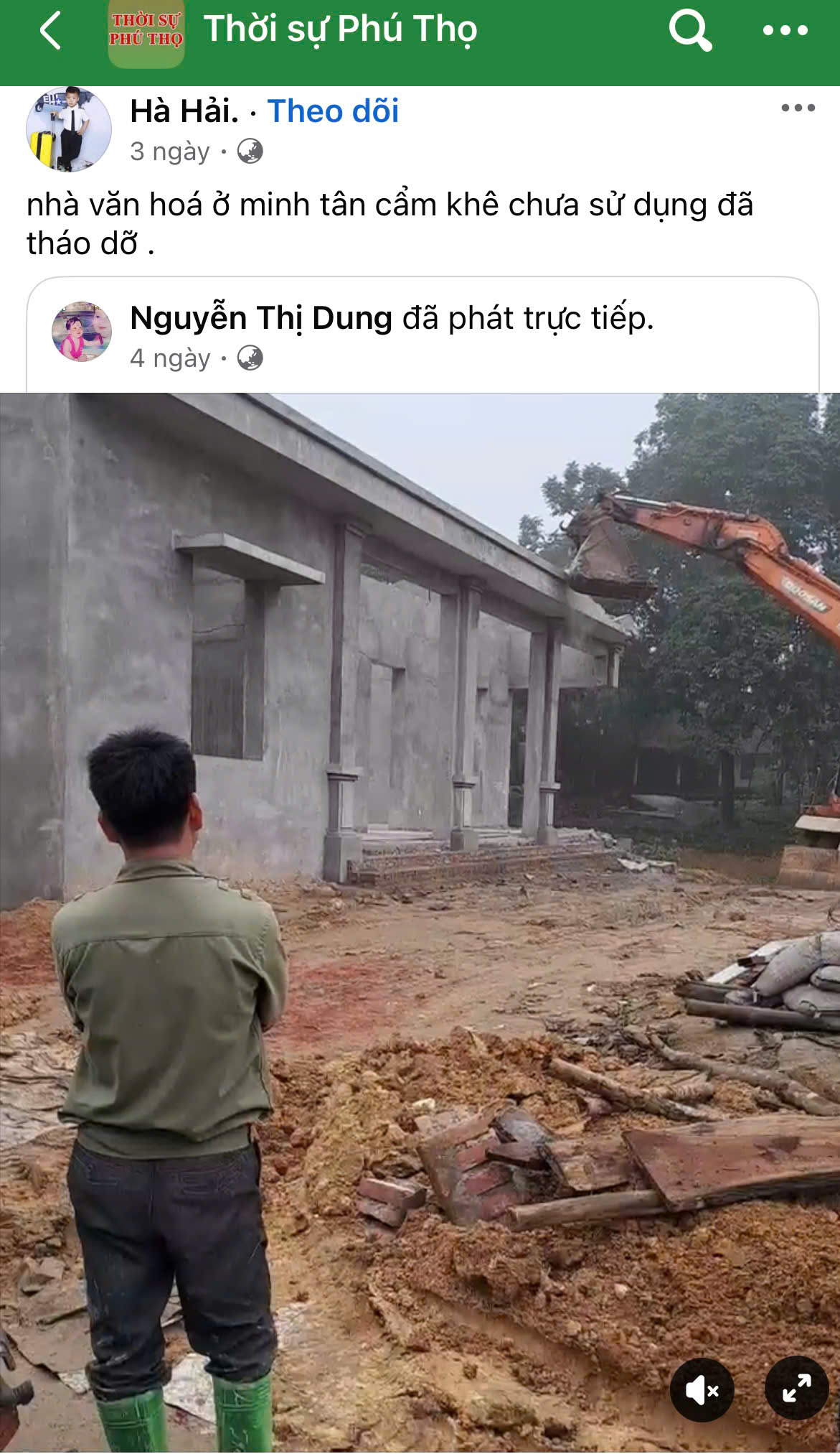 Thực hư thông tin nhà văn hóa xã chưa hoàn thành đã bị dỡ bỏ