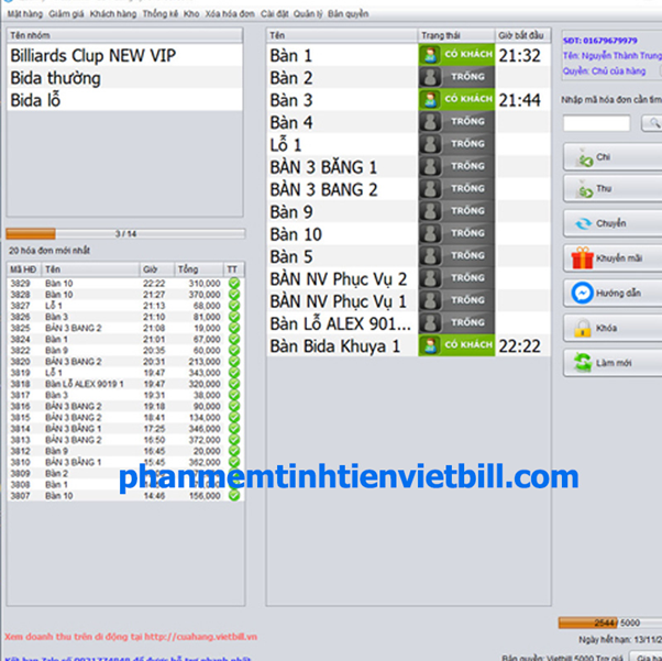 Phanmemtinhtienvietbill.com - phần mềm tính tiền hỗ trợ cửa hàng kinh doanh