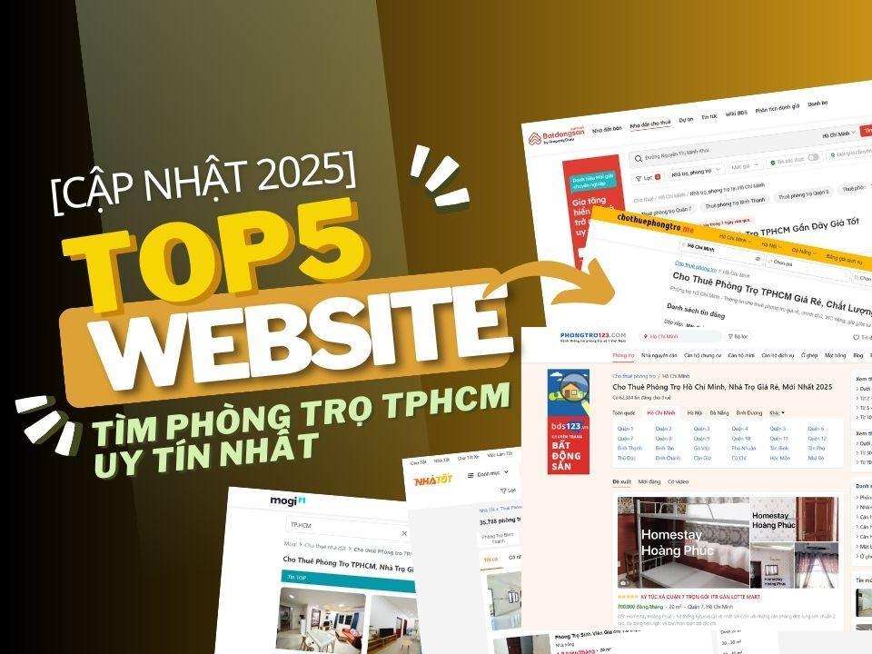 Top 5 Website tìm phòng trọ tại TP Hồ Chí Minh uy tín nhất